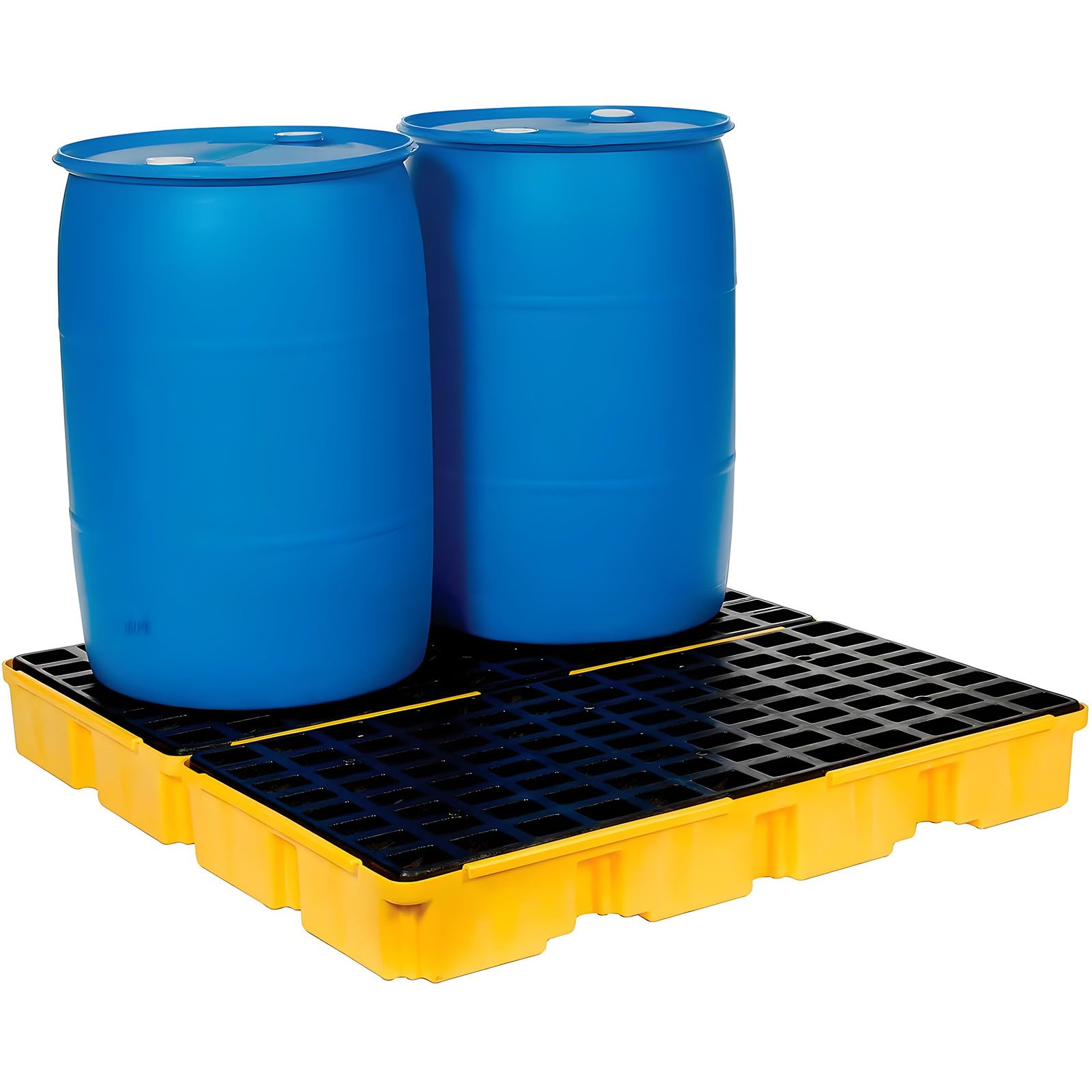 JKJZSALJ Modular Oil Spill Containment Tray With Drain Outlet, Stackable Spill Platform For Paint Buckets, Detachable Grating, 130X68X15Cm, Heavy-Duty Spill Control Solution,33.5 * 33.5 * 5.5cm