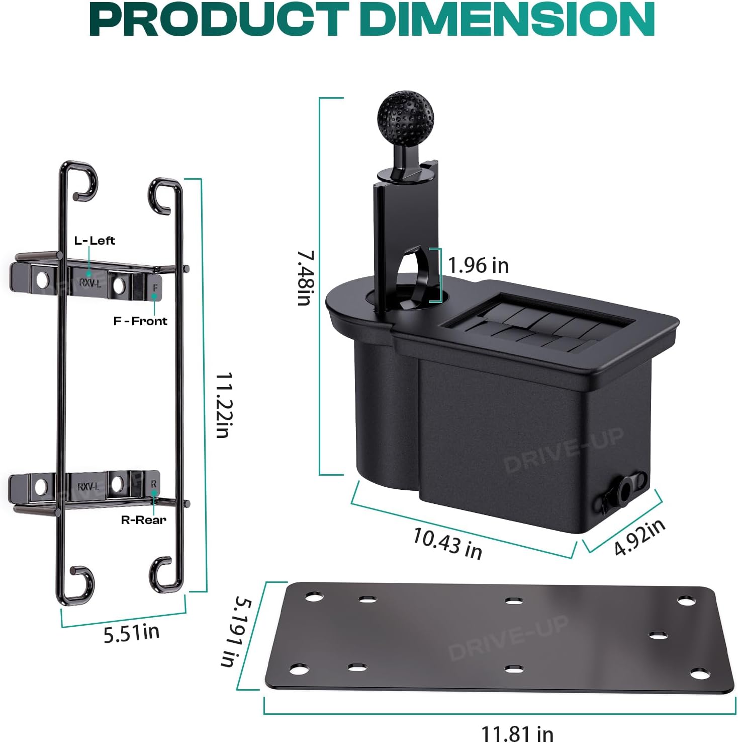 DRIVE UP Golf Cart Ball Washer and Club Cleaner Kit, Golf Ball Washer and Golf Club Head Cleaner for EZGO RXV Gas and Electric Golf Carts Driver Side, OEM 603836