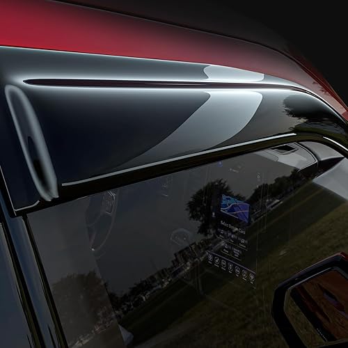 Miniatura 7 de KitsPro Protectores de lluvia para ventana lateral para Toyota Tundra 2022-2024 (solo apto para CrewMax Double Cab), deflectores de ventana con