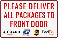 Vista 15 de Bestylez Por favor, deje los paquetes y entregas aquí - Letrero de entrega Bestylez para uso en exteriores 12" * 8" (154)
