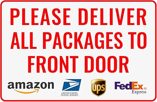 Miniatura 37 de Bestylez Please Leave Packages Deliveries Here - Letrero de entrega de Bestylez para uso en exteriores de 12 x 8 pulgadas (154)