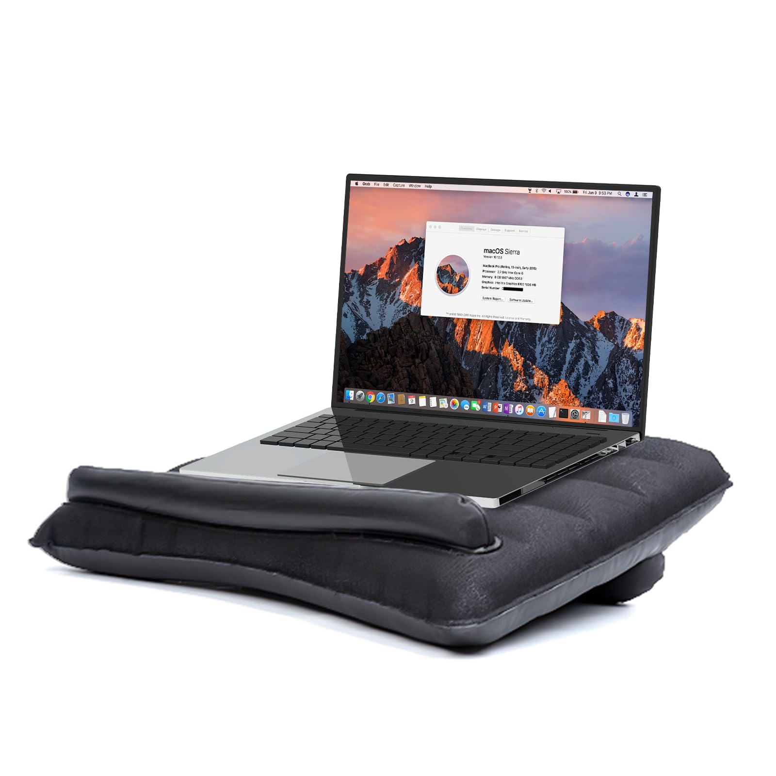 Ln11 Scrivania Gonfiabile Portatile Per Laptop Fino A 15,6'' – Tavolo Da Letto, Divano E Viaggio – Impermeabile E Antiscivolo