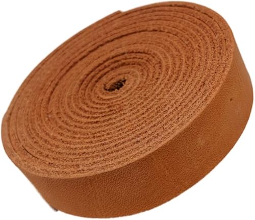 Miniatura 10 de TOFL Correa de cuero genuino de grano superior de 72 pulgadas de largo 78 pulgadas de ancho 18 pulgadas de grosor (7-8 onzas), 1 tira de cuero para