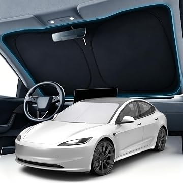 METOWARE Windshield Sun Shade for Tesla Model Y & Model 3 2017-2026 | Heat & UV…