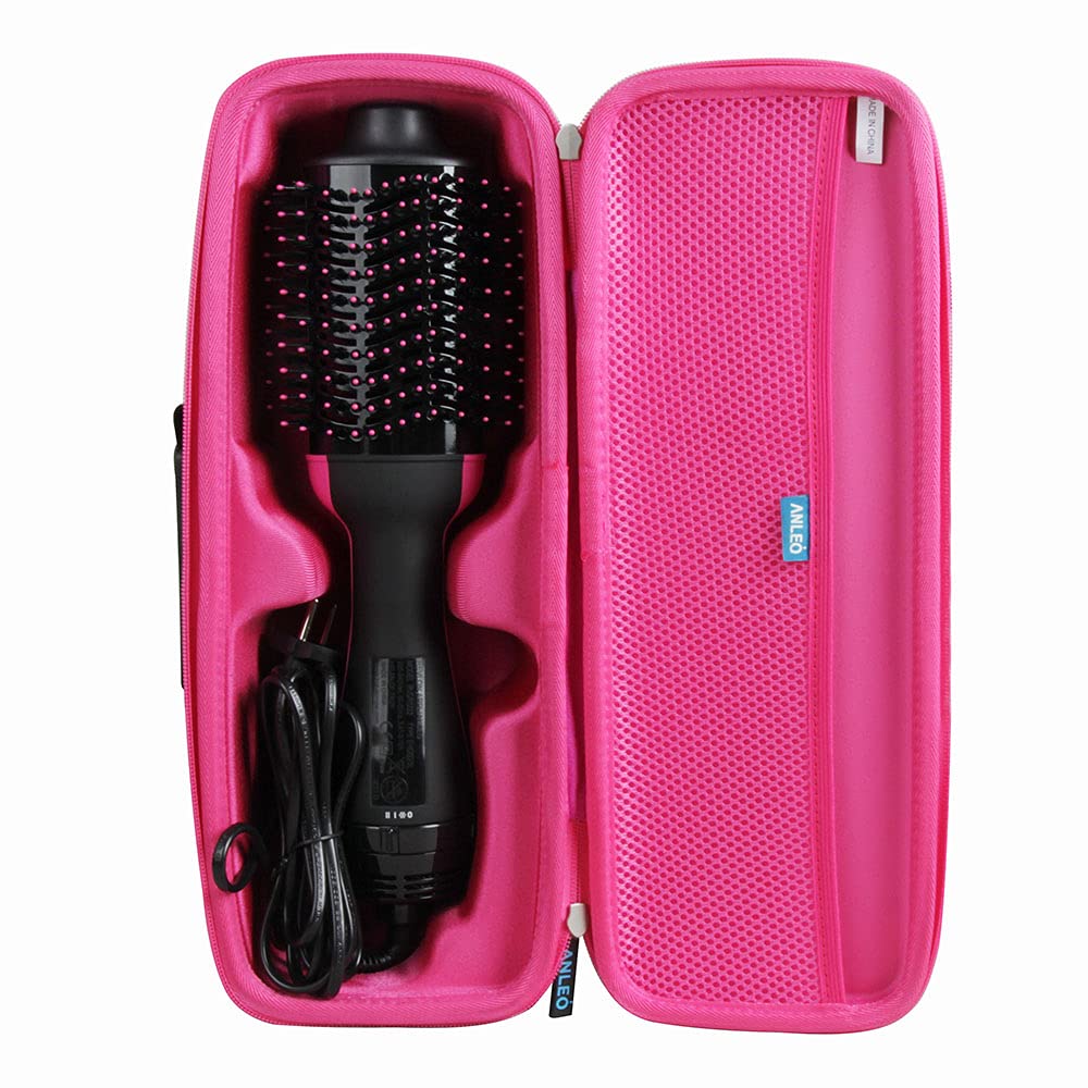 Anleo Hard Travel Case for Revlon OneStep Hair Dryer Volumizer Hot Air Brush (Rose