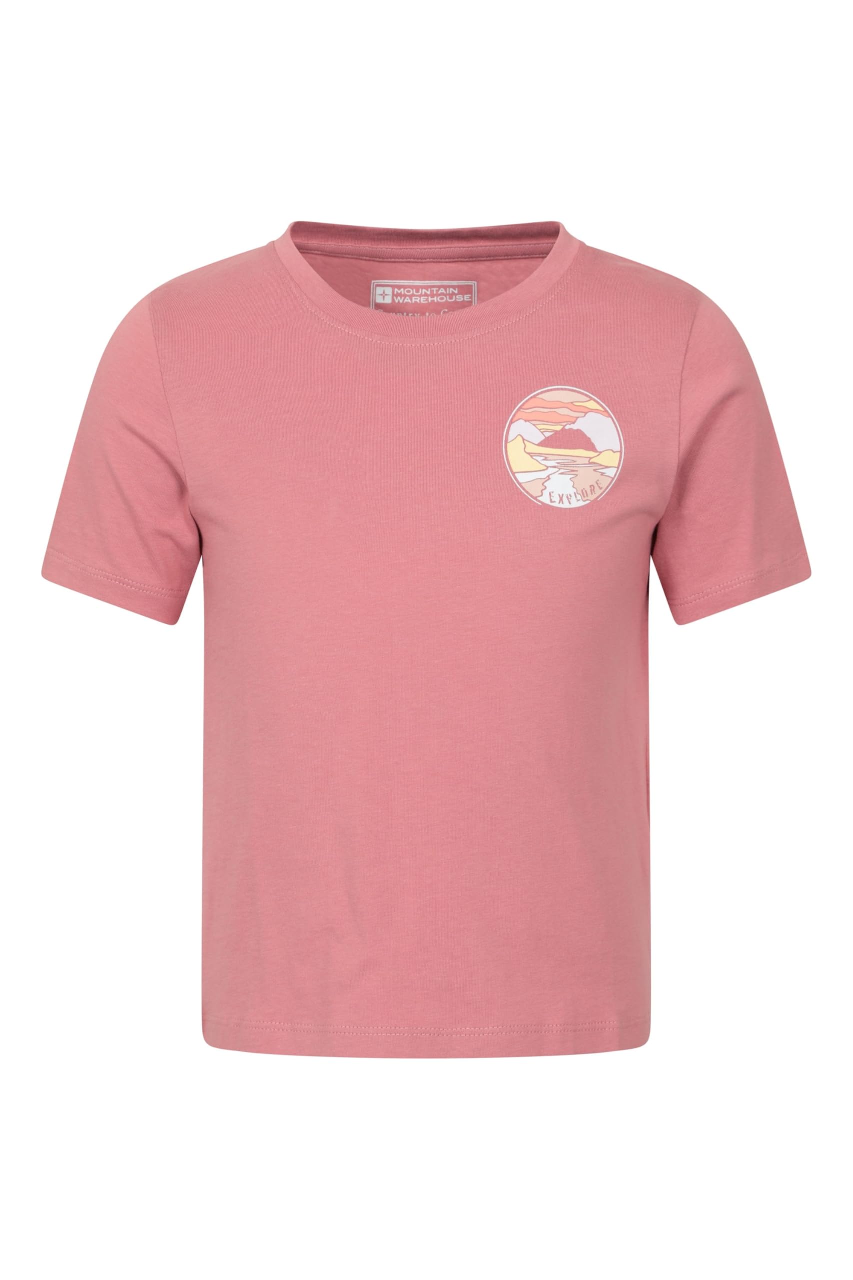 Mountain Warehouse Lakeside Kids Short Sleeve T-Shirt Pink Kids Size 9-10 Years