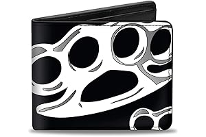 Brass Knuckles Paperweight with Venom Rose Vegan Leather Wallet