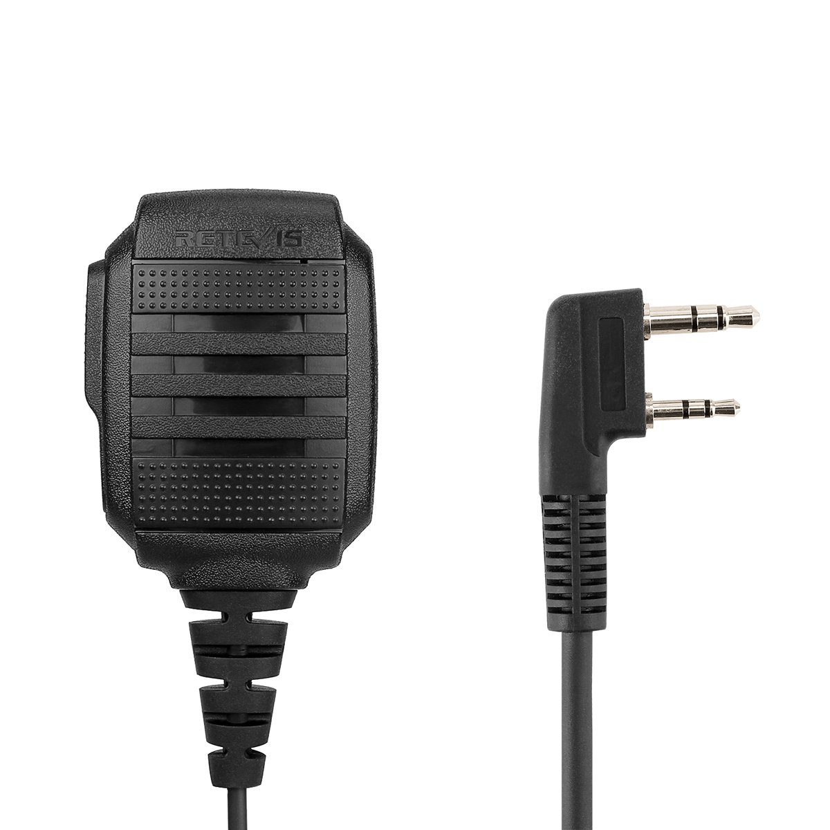 Retevis RS114 2 Pin Walkie Talkie Altoparlante Microfono IP54 Impermeabile Compatibile con Ricetrasmettitore Retevis RT24 RT22 RT27 RT15 RT28 RT617 Baofeng BF-888S UV-5R Kenwood (5 Pezzi)