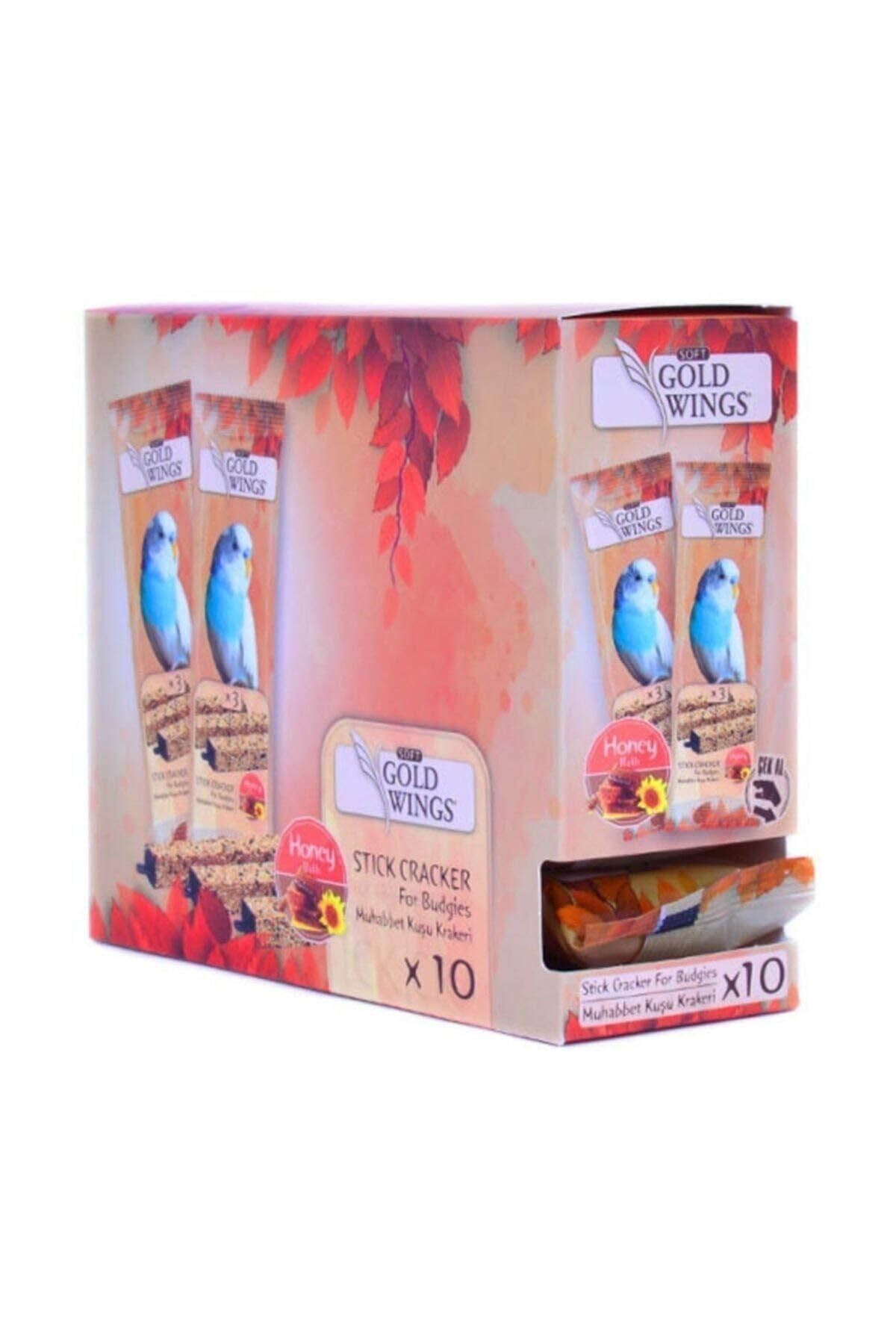 Gold Wings Ballı Muhabbet Kuşu Krakeri, 3'lü