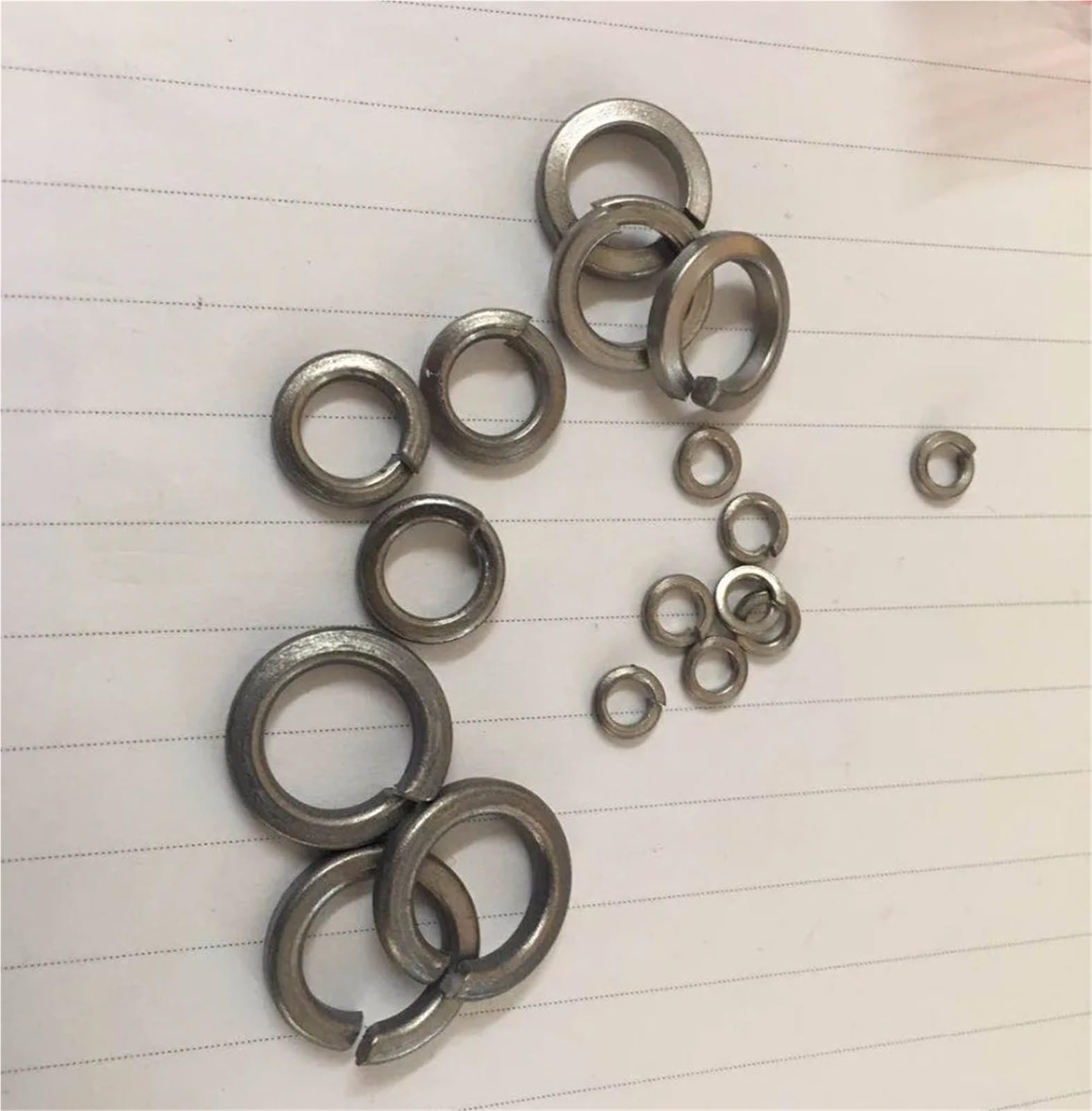 Arandelas Metalicas Arandelas de seguridad con resorte de titanio puro GR2 M3-M30, almohadillas planas de aleación de parada DIN127 Ti for uso Industrial, 10 Uds.-50 Uds.(M30(10pcs))