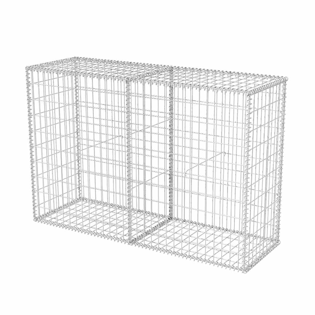 Mobili,Gabbione Cestino Acciaio Zincato 150x50x100 cm