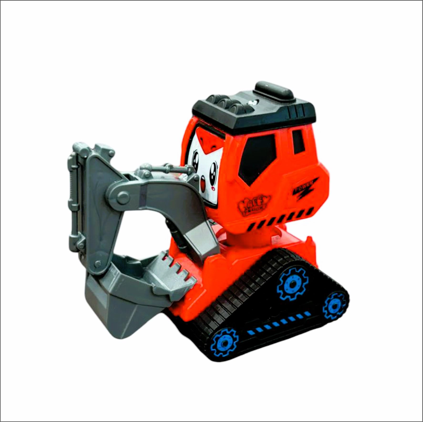 TECHNO TOYS Robot Truck Mini Cartoon Friction Power Toy Vehicles Press and Go Excavator Construction Toy Crawling Play Set Toys for Kids/Boys