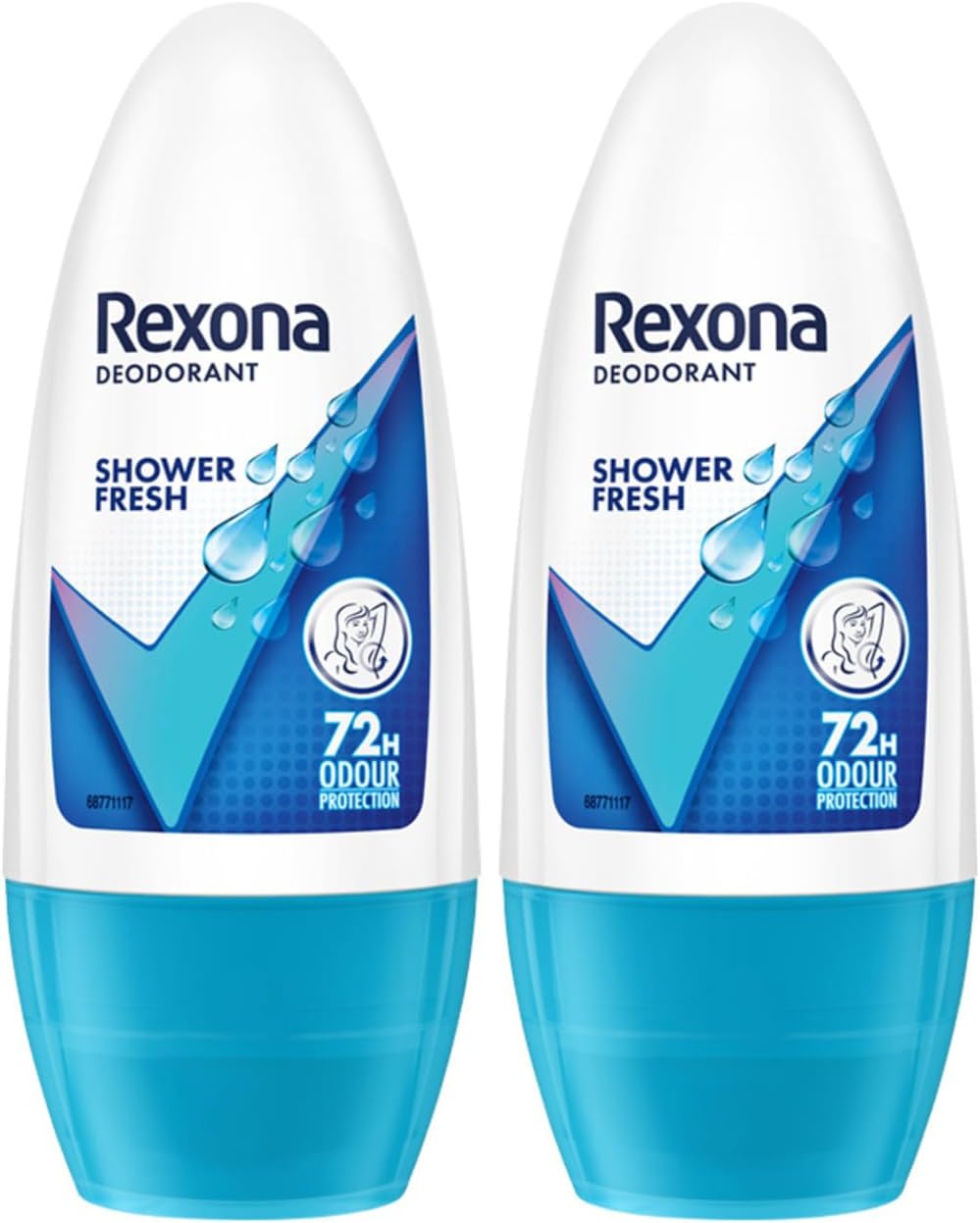 for Female Shower Fresh Underarm Roll On Deodorant + Antiperspirant With Glycerine, Removes Odour, Even Skin Tone,Keeps Skin Fresh & Clean, Alcohol Free, 50 Ml (Pack Of 2)
