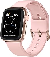 Vista 18 de Correa deportiva para Apple Watch, 49, 46, 45, 44, 42, 41, 40 y 38 mm, correa de silicona suave, cierre clásico, reemplazo para iWatch Series 11