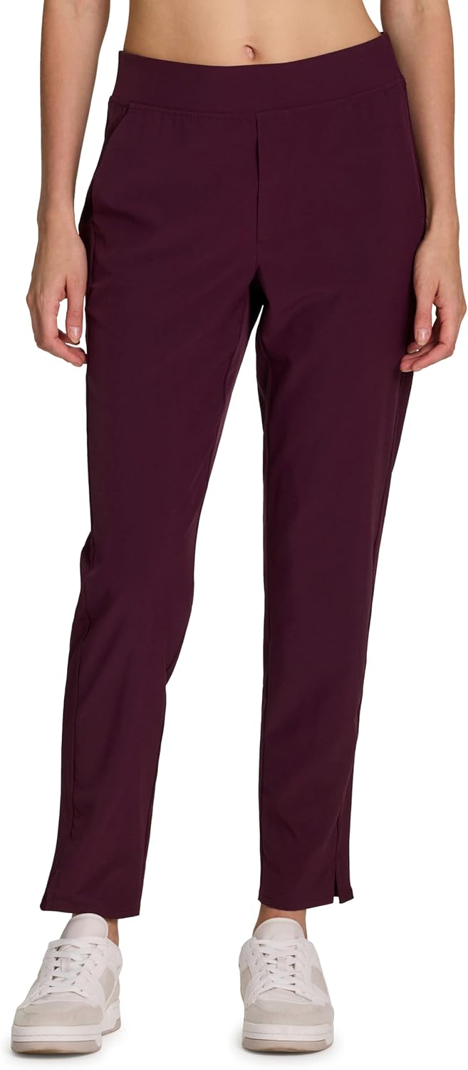 RBX Women's Ankle Pant, Quick Drying Lightweight Stretch Woven Flat-Front Straight Leg Pants - Image 3