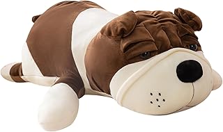 Giant Plush Dog Pillow 23.6" Super Soft Stuffed Animal - Brown Cuddling Pillow for Adults & Kids, Large Dog Plushie for Bed, Couch, Home Decor (Brown 60cm)