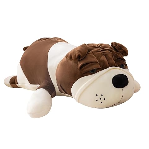 Giant Plush Dog Pillow 39 Super Soft Stuffed Animal - Large Brown Dog Plushie for Bed Couch Home