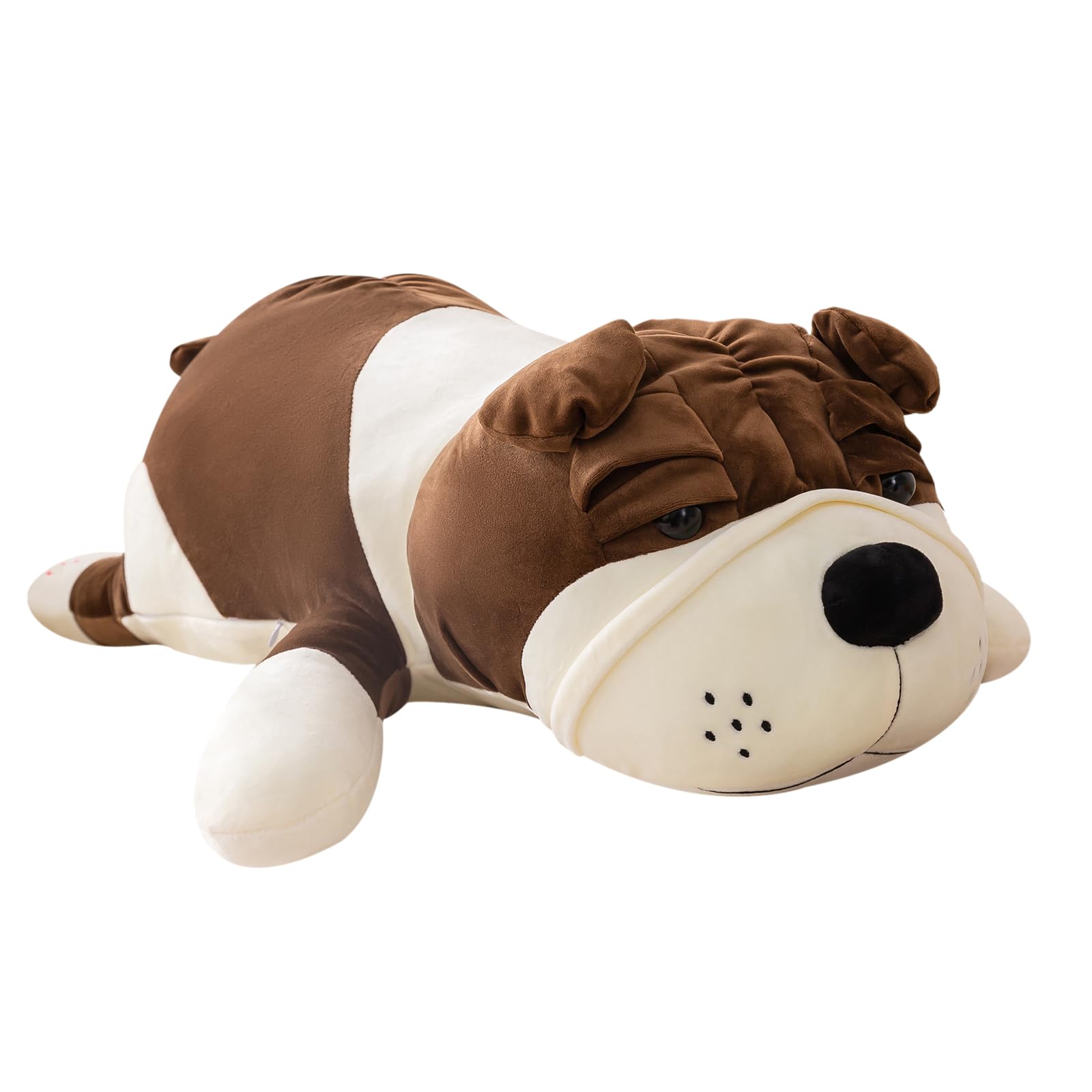 Giant Plush Dog Pillow 39 Super Soft Stuffed Animal - Large Brown Dog Plushie for Bed Couch Home