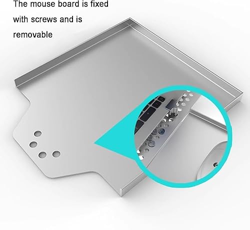 Miniatura 6 de Laptop Wall Mount Holder, Adjustable Laptop Holder with Mouse Tray, Adjustable Articulating Arm, for Office, Workstation, Silver