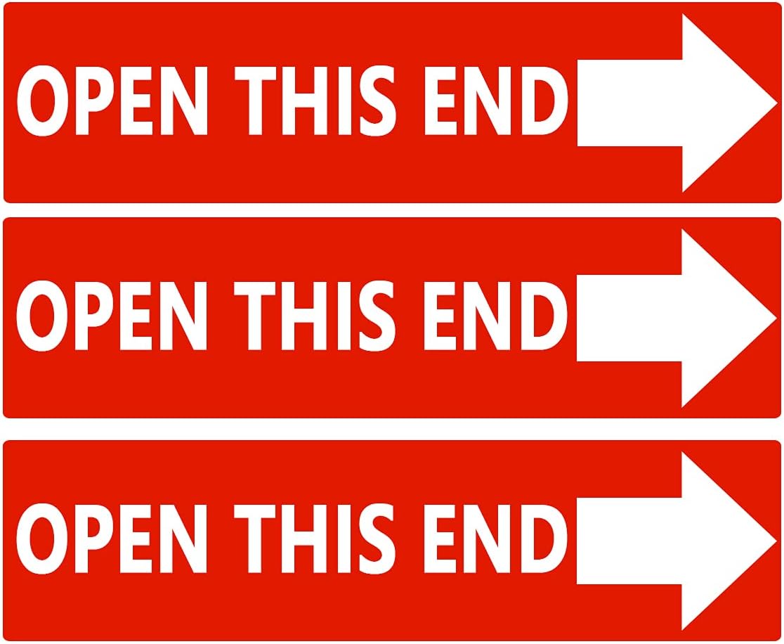 Open This END Arrow Sticker,Open Instructions Label,2x0.75 Inches Marking Sign Tape Label for Classroom Sensory Pathways Floor Wall,500 Pcs Per Pack (Pack of 2)