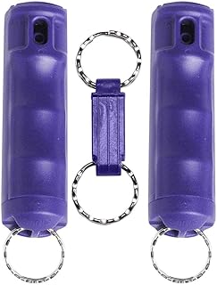 VEXOR Pepper Spray Gelâ€”Police Strengthâ€”Flip-Top & Finger Gripâ€”Quick Release Key Ringâ€”20+ Shotsâ€”10-12 Ft. Range (2 Pack)