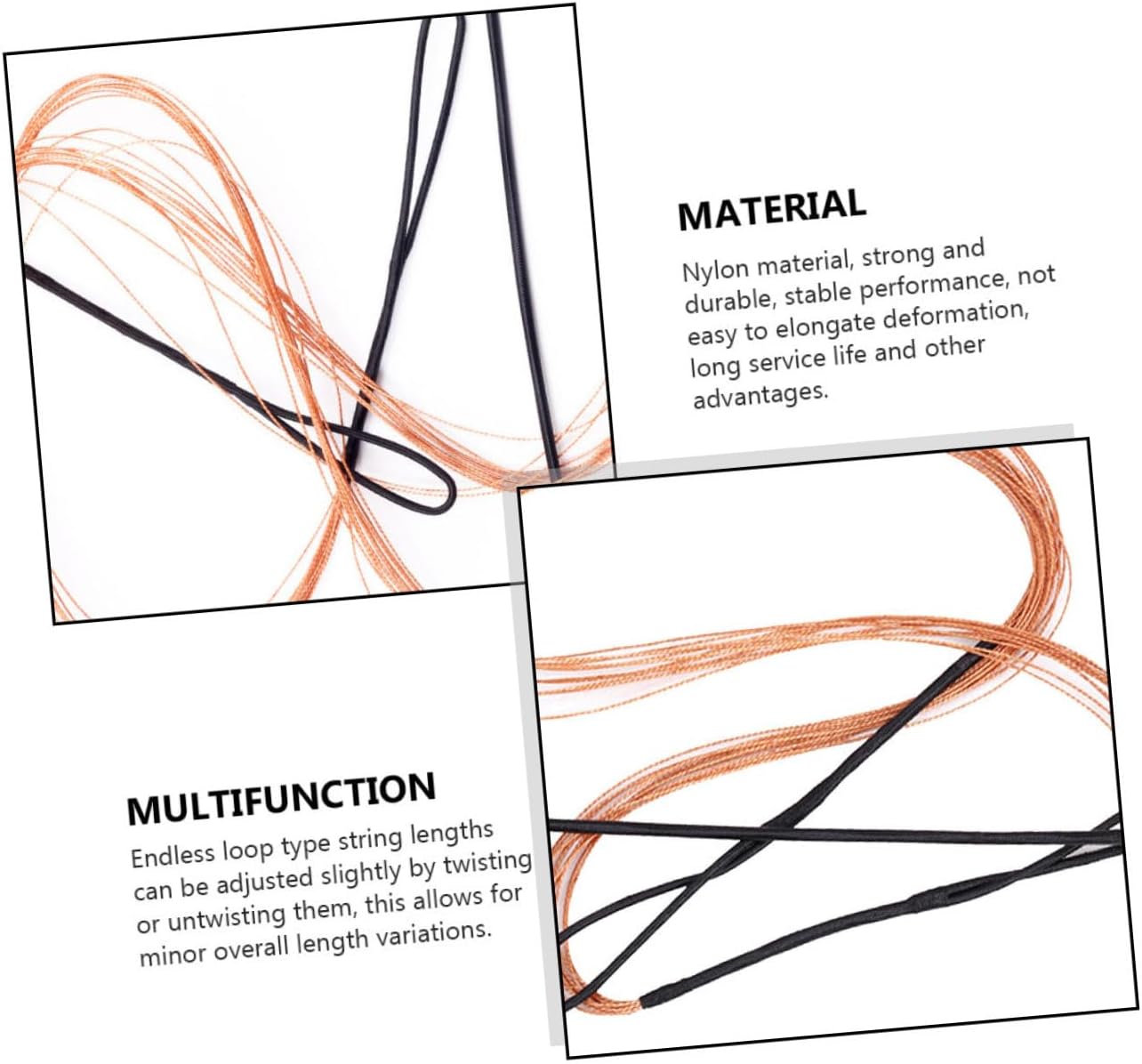 VICASKY Bow Hunting Traditional Draw Tire Line Nylon Material Chocolate