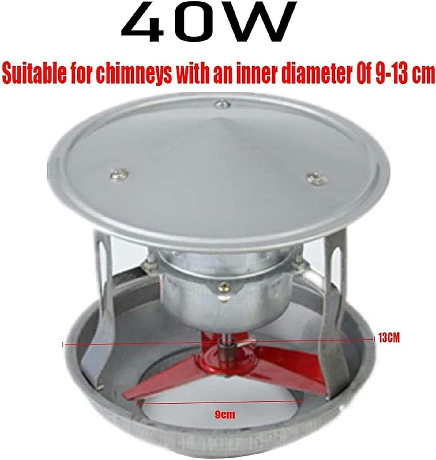 Chimney Smoke Extractor, Fireplace Extractor, Fireplace Fan, Fan, Fireplace Extractor, for Ceiling/Wood Chimney (40W) (40W)
