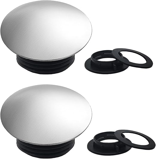 Silikon Abflussstopfen 41x41mm - 5 Stück Waschbecken Verschluss Weiß