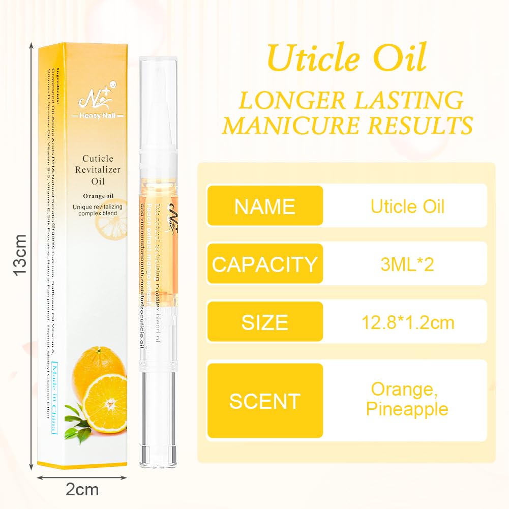 LOPHE Olio per Unghie e Cuticole, 2 Pezzi Penna per Olio Set di Oli per Cuticole, Trattamento delle Unghie, Nail Moisturizer, Nail Care Pen Formula Non Grassa