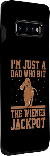 Miniatura 3 de Funda para perro Galaxy S10 I'm Just A Dad Who Hit The Wiener Jackpot Dog Lover