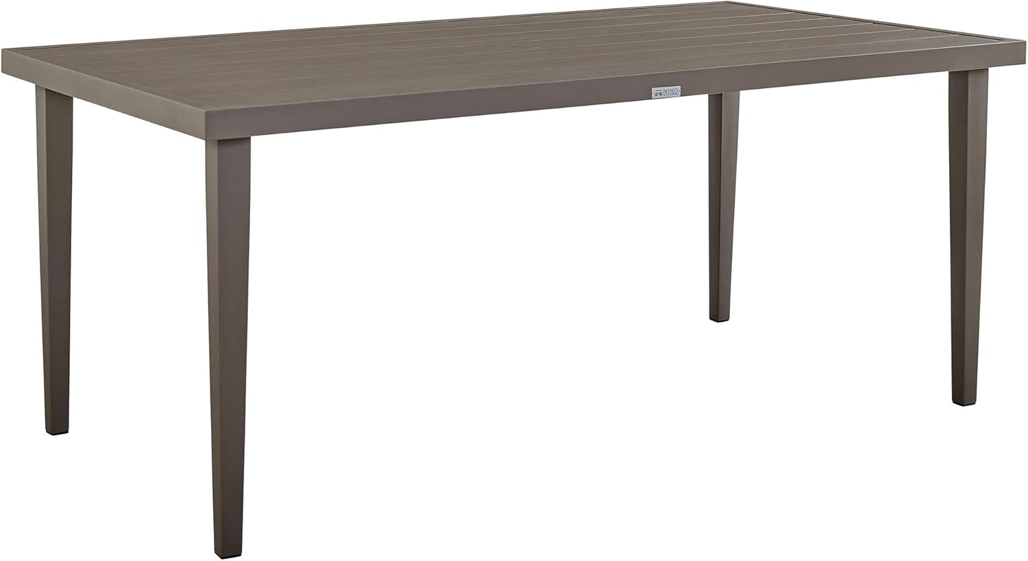 Armen Living Silvana Modern Outdoor Patio Dining Table, Standard, Gray Aluminum