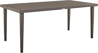 Armen Living Silvana Outdoor Aluminum Gray Rectangle Dining Table