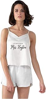 Personalised Future Mrs. Bride Short Satin Pyjamas PJs Ladies Pyjamas Bridal Wear Bride Top Hen Night Loungewear