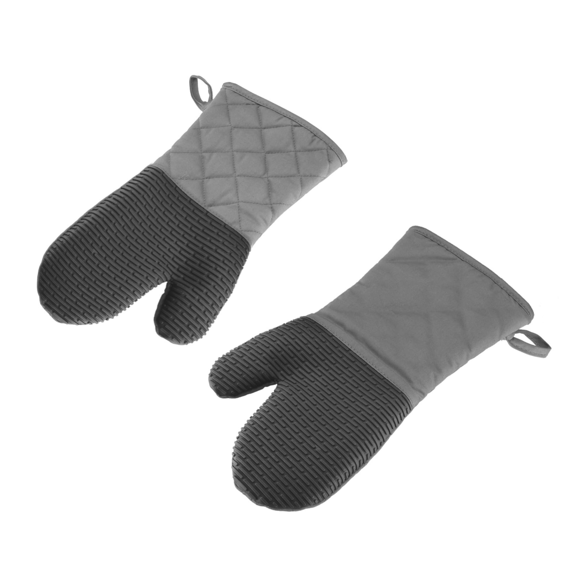 Westmark Oven Gloves – Practical oven gloves for safe work on stoves and ovens, kitchen gloves with heat protection up to 250°C – Grey/Anthracite
