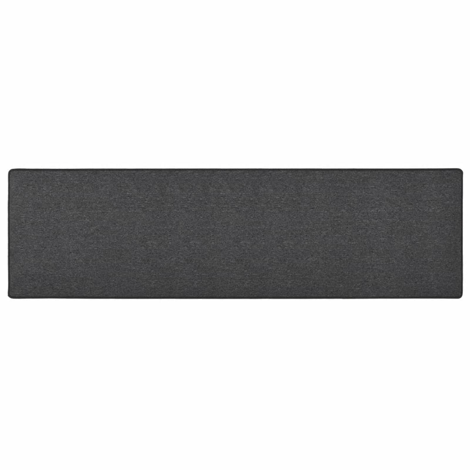 Tapis de Couloir Anthracite 80x300 cm,Tapis de Couloir,Tapis de Passage Couloir,Tapis de Décoration