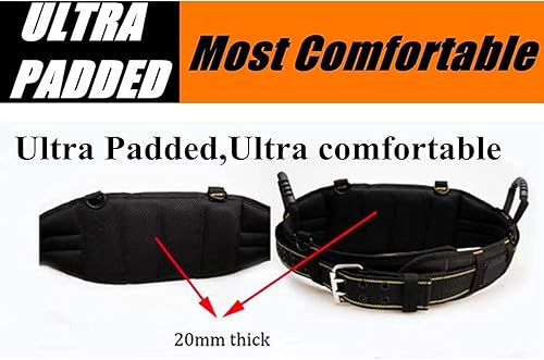 Miniatura 3 de Cinturón de herramientas acolchado para electricista Tradesman Pro Cinturón de herramientas acolchado con soporte de espalda acolchado de espuma