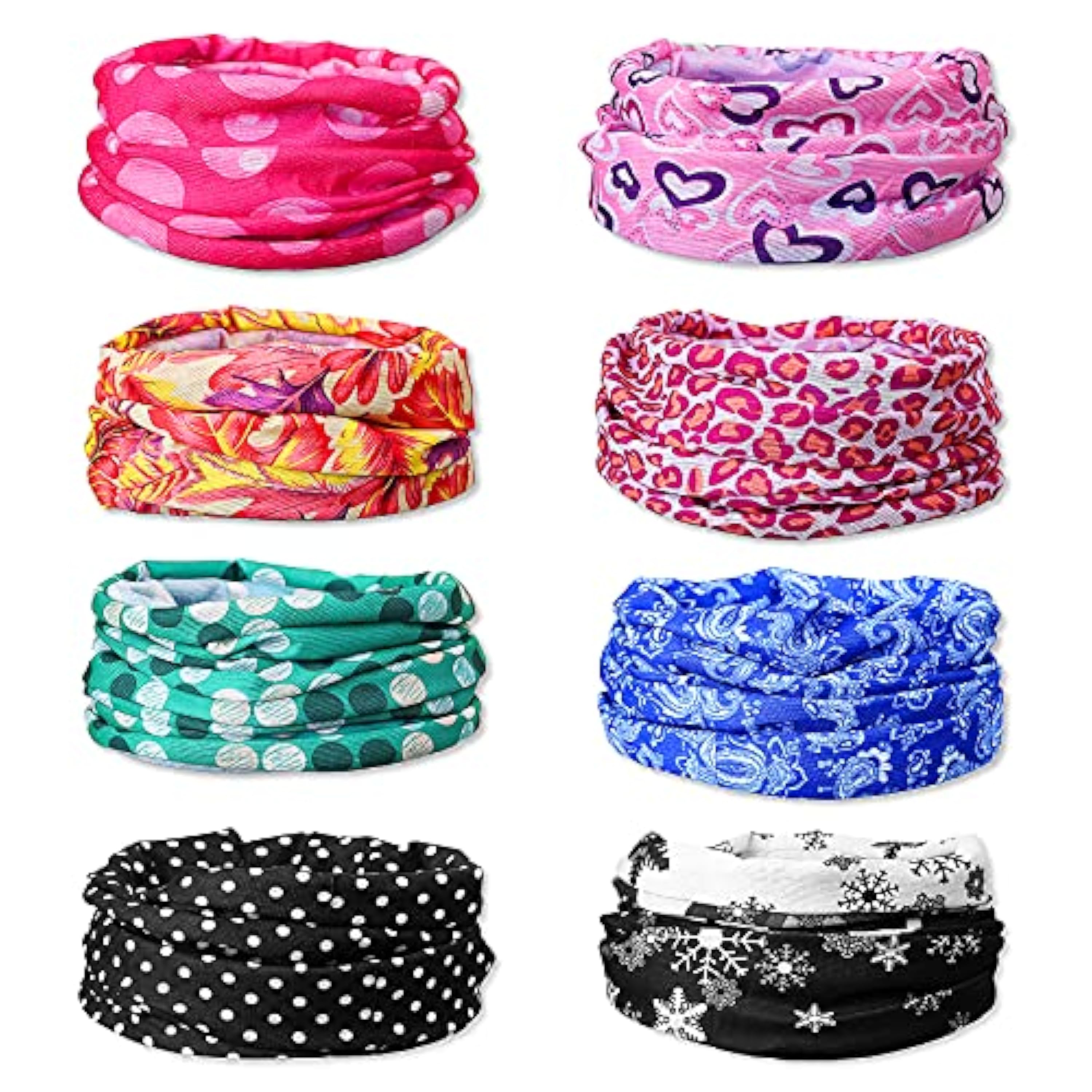 GOTRUST 8 Multifunción Bufanda Bandana Protección UV, Pañuelos Cabeza Elástica para el Ciclismo Bici Motolista Deporte Aire Libre para Hacer Yoga, Senderismo, Montar a Caballo, Montar en Moto