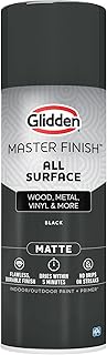 Glidden Master Finish 12 oz. Matte Black Interior/Exterior All Surface Spray Paint and Primer