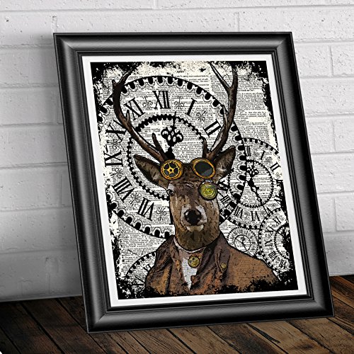 Deer Stag art print, Poster Print on Antique Dictionary book page, wall decor, Home decor, unique gift, wall hangings steampunk buy now online Deer Stag art print, Poster Print on Antique Dictionary book page, wall decor, Home decor, unique gift, wall hangings steampunk buy now online