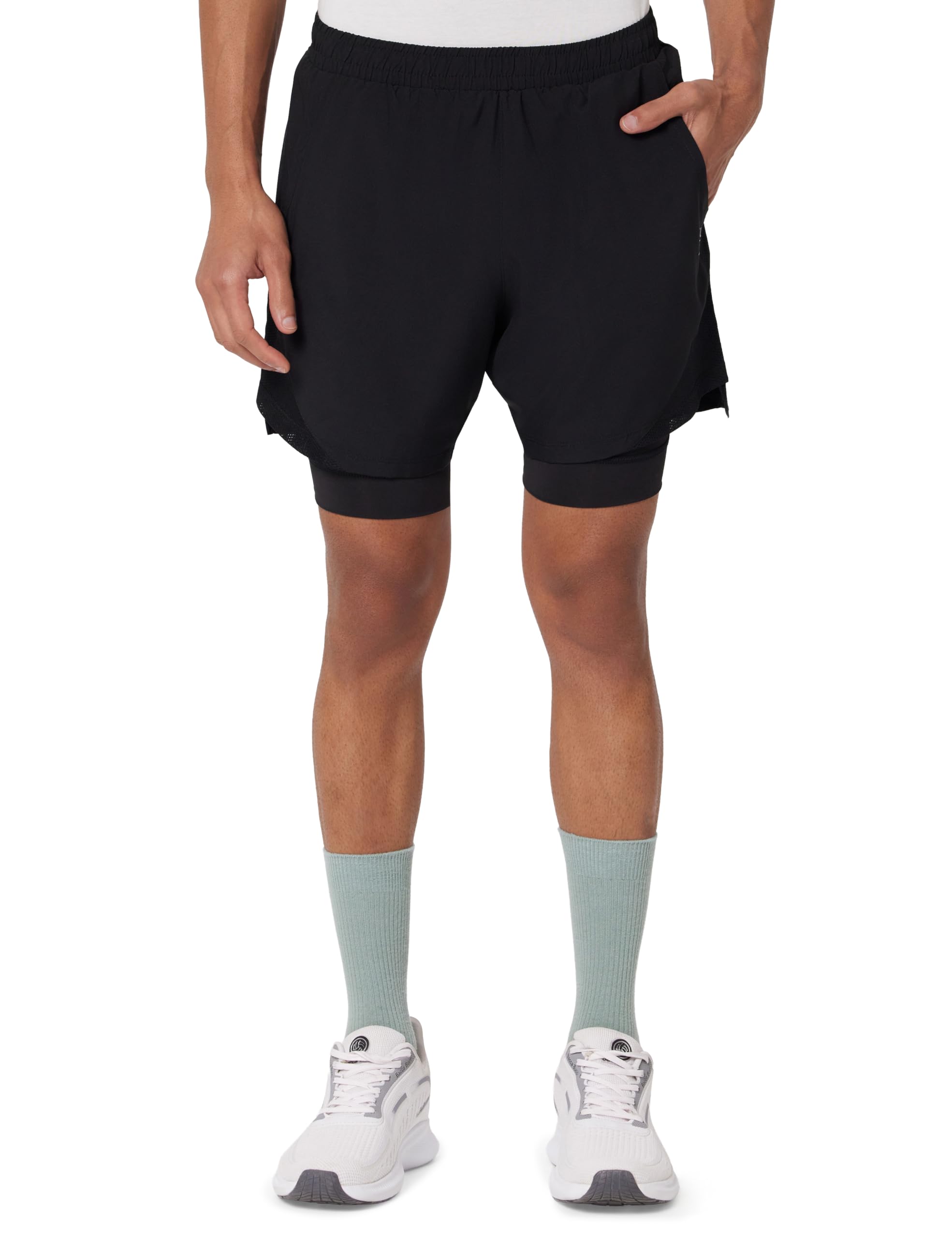fuaark 2 in 1 Compression Shorts for Men for Gym, Sports, Running & Cycling Activities with Pocket-picture-12