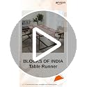 Image of BLOCKS OF INDIA Hand Block Printed Cotton Table Runner, Mat and Napkin Set for Center /Dining Table (Pink Jaal), Large