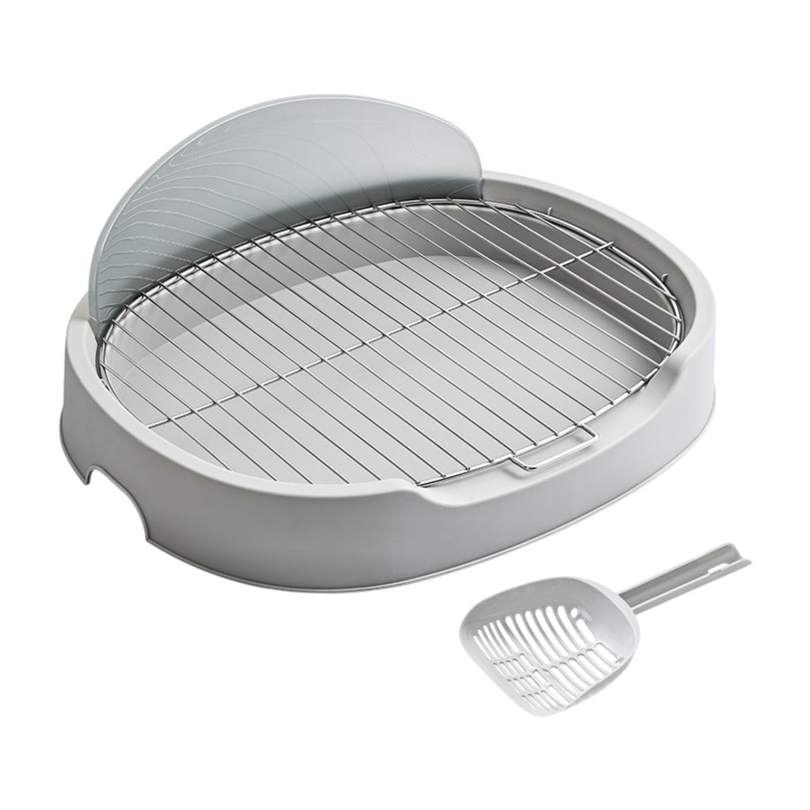 Whtkoph Dog Toilet Training Corner,Dog Potty Tray,Cleaning Tool,Indoor Portable Litter Box for Small Dogs Cat Pet Accessories, Grey, 15mm