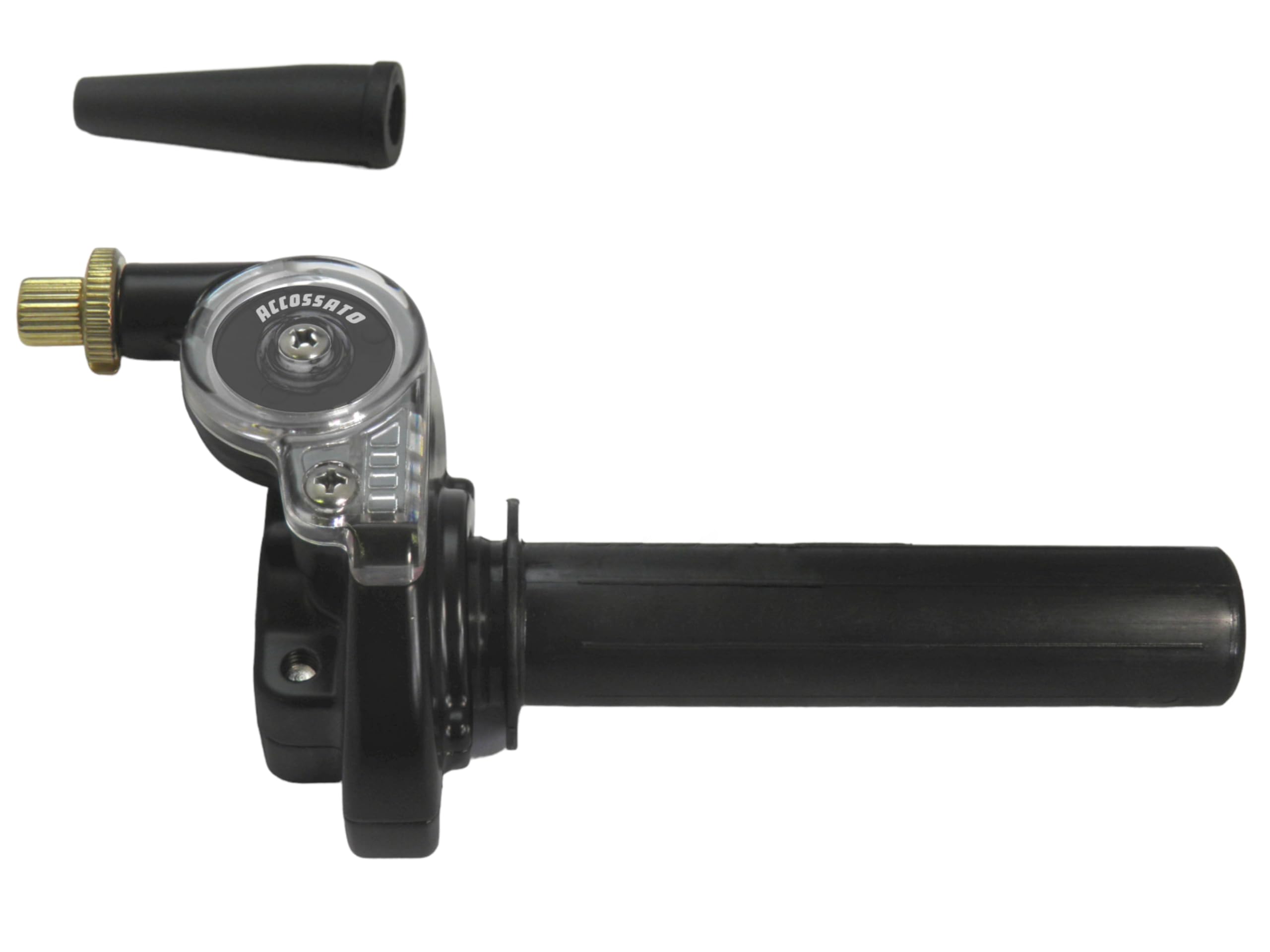 Acceleratore Monocavo Accossato, Gas Rapido, universale, senza cavi, per moto con cilindrata da 50 a 250 cc, come Dirt Bike, Pit Bike, mini moto, adatto per manubri diametro 22 mm