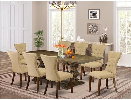 Miniatura 2 de East West Furniture LAGA9-78-03 Dining Table Set, XLarge