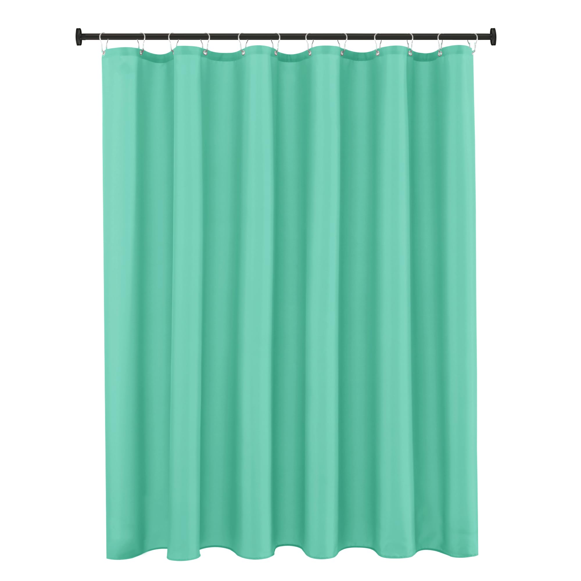 Biscaynebay Extra Long Fabric Shower Curtain Liners 72" Width by 84" Length, Teal Bathroom Curtains, Water Resistant Rust Resistant Grommets Top