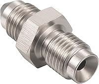 Vista 1 de Adaptador Conector de Ajuste de Manguera de Freno de Acero Inoxidable con Flare Invertido Macho 3AN a Macho 3/8-24