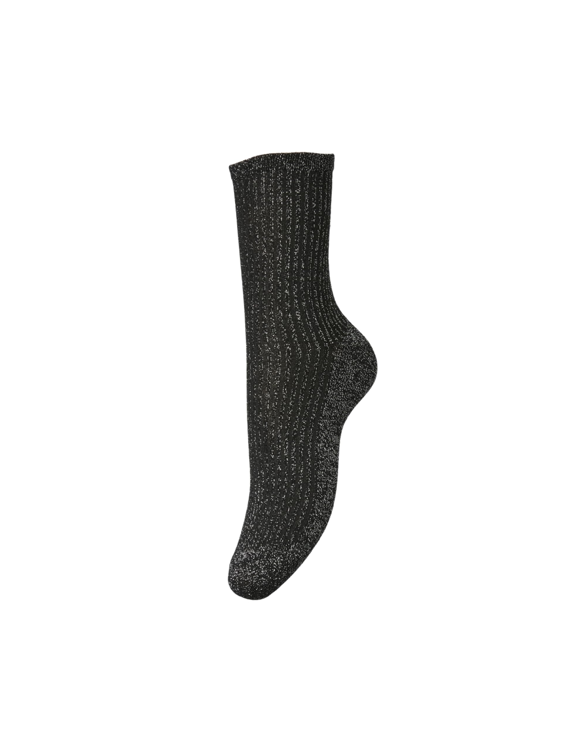 PIECES Pcsebby Glitter Stripe Socks Noos - Glinsterende Dames Sokken Met Strepen Van Biologisch Katoen