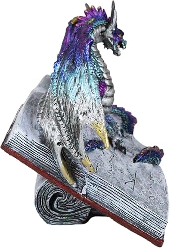 Miniatura 5 de Ebros Gift World of Wizardry and Hechicería Lanzador de hechizos Fantasía Dragón de Bibliografía Emergente de Hechizos Libro con Runas Mágicas