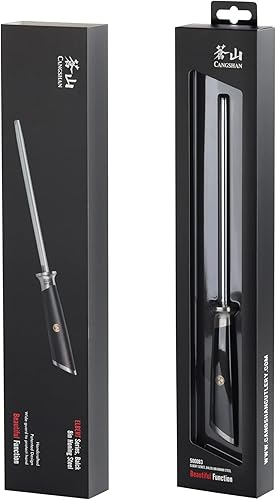 Miniatura 7 de Cangshan Serie ELBERT de alto carbono de 8 pulgadas de acero de afilado (negro)