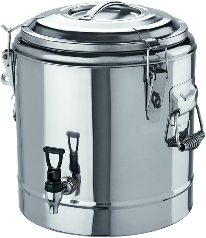 Transportkanne 25 Liter Chromnickelstahl - Mit Tragebügel & Verschlussdeckel